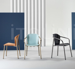 Стул с подлокотниками Finn Metal Wood armchair фабрика Scab Design