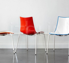 Итальянские Уличная мебель - Стул Zebra Bicolour 4-leg frame Итальянские Уличная мебель - Стул Zebra Bicolour 4-leg frame фабрика Scab Design