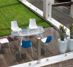 Итальянские Уличная мебель - Стул Zebra Bicolour 4-leg frame Итальянские Уличная мебель - Стул Zebra Bicolour 4-leg frame фабрика Scab Design