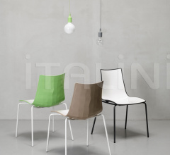 Итальянские Уличная мебель - Стул Zebra Bicolour 4-leg frame Итальянские Уличная мебель - Стул Zebra Bicolour 4-leg frame фабрика Scab Design