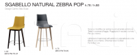 Барный стул Natural Zebra Pop Barstool Scab Design