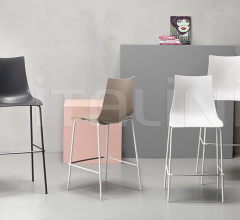Итальянские Рестораны/Бары - Барный стул Zebra Technopolymer Barstool tubular coated steel фабрика Scab Design