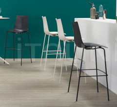 Итальянские Рестораны/Бары - Барный стул Zebra Technopolymer Barstool tubular coated steel фабрика Scab Design