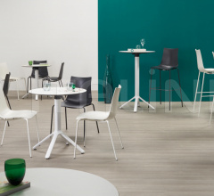 Итальянские Рестораны/Бары - Барный стул Zebra Technopolymer Barstool tubular coated steel фабрика Scab Design