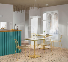 Стол обеденный Tiffany laminate brass ABS top фабрика Scab Design