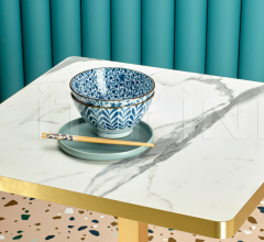 Стол обеденный Tiffany laminate brass ABS top фабрика Scab Design