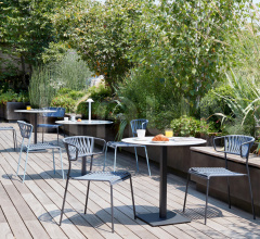 Итальянские Уличные столы - Стол обеденный Tiffany square column mm. 50x50 Итальянские Уличные столы - Стол обеденный Tiffany square column mm. 50x50 фабрика Scab Design