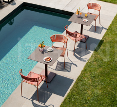 Итальянские Уличные столы - Стол обеденный Tiffany square column mm. 50x50 Итальянские Уличные столы - Стол обеденный Tiffany square column mm. 50x50 фабрика Scab Design