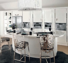 Итальянские Кухни с барной стойкой - Кухня Diamond Bianca Итальянские Кухни с барной стойкой - Кухня Diamond Bianca фабрика Brummel Cucine