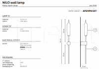 Настенный светильник Nilo AP211 PN EXT Karman