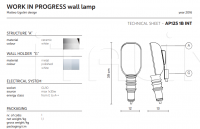 Настенный светильник Work in Progress AP125 1B INT Karman
