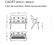 Скамья Calvet bench BD Barcelona Design