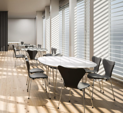 Итальянские Столы обеденные - Стол обеденный SUPER-ELLIPTICAL Итальянские Столы обеденные - Стол обеденный SUPER-ELLIPTICAL фабрика Fritz Hansen