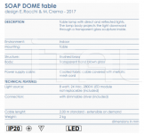 Настольный светильник SOAP DOME TABLE Melogranoblu