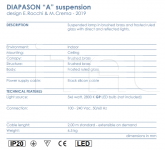 Подвесной светильник DIAPASON MODEL A SUSPENSION Melogranoblu