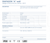 Настенный светильник DIAPASON MODEL A WALL Melogranoblu