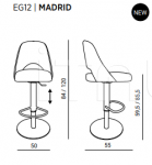 Барный стул MADRID Easyline by Ozzio Italia