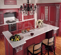 Кухня Solaria laccato rossa Кухня Solaria laccato rossa фабрика Tomassi Cucine (закрыта)