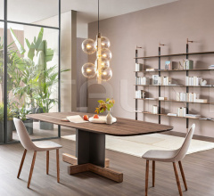 Итальянские Столы обеденные - Стол обеденный Cross Table, Cross Table Glass фабрика Bonaldo