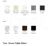Стол обеденный Cross Table, Cross Table Glass Bonaldo