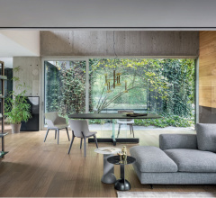 Итальянские Столы обеденные - Стол обеденный Cross Table, Cross Table Glass фабрика Bonaldo