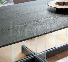 Итальянские Столы обеденные - Стол обеденный Cross Table, Cross Table Glass фабрика Bonaldo