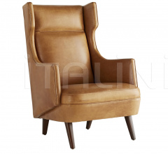 Кресло Budelli Wing Chair Cognac Leather Dark Walnut 8091 Кресло Budelli Wing Chair Cognac Leather Dark Walnut 8091 фабрика Arteriors