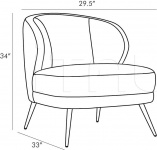 Кресло Kitts Chair Flax Linen 8119 Arteriors