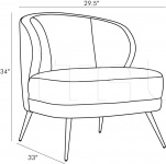 Кресло Kitts Chair Marigold Velvet 8118 Arteriors