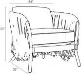 Кресло Strata Lounge Chair 5538 Arteriors