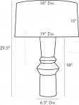 Настольный светильник Denton Lamp 17368-395 Arteriors