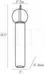Настенный светильник Cut Tall Sconce DA49027 Arteriors