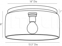 Потолочный светильник Cut Large Flushmount DA49028 Arteriors