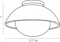 Потолочный светильник Glaze Small Flushmount DA49003 Arteriors