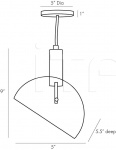Подвесной светильник Bend Pendant DA49011 Arteriors