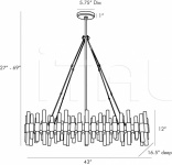 Люстра Haskell Oval Chandelier 89130 Arteriors