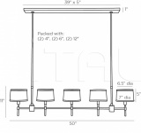Люстра Luciano Linear Chandelier 89022 Arteriors