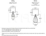 Настольный светильник DIAMOND TEARDROP LAMP LARGE TL711-LA Bella Figura