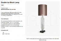 Настольный светильник DOUBLE ICE BLOCK LAMP TL657 Bella Figura