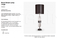 Настольный светильник BOND STREET LAMP LARGE TL122-LA Bella Figura