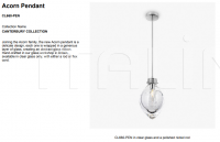 Подвесной светильник ACORN PENDANT CL660-PEN Bella Figura