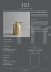 Столик Pillar Table, Tall - Brass 101 Copenhagen