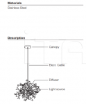 Подвесной светильник Argent Pendant light Terzani