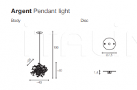 Подвесной светильник Argent Pendant light Terzani
