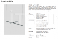 Подвесной светильник Mile Atelier 01 Lambert & Fils