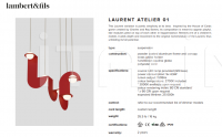 Подвесной светильник Laurent Atelier 01 Lambert & Fils