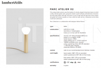 Настольный светильник Parc Atelier 02 Lambert & Fils