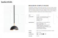Подвесной светильник Beaubien Simple Shade Lambert & Fils