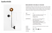 Настенный светильник Beaubien Wall Double Shade Lambert & Fils