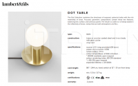 Настольный светильник Dot Table Lambert & Fils